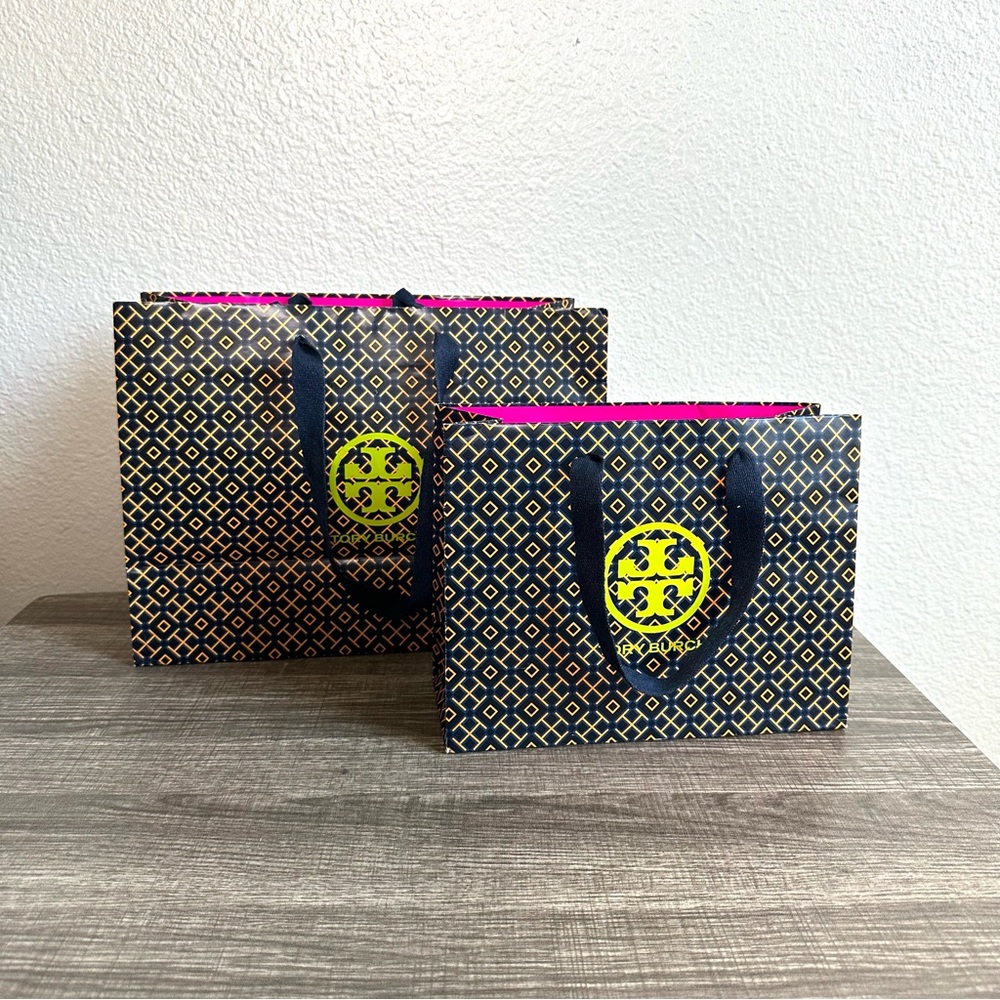 2 Tory Burch Paper Shopping Bags Gift Bags